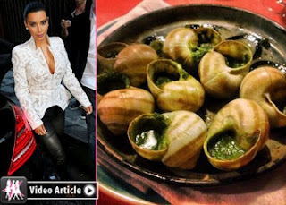 Kim Kardashian Snail Dinner in French