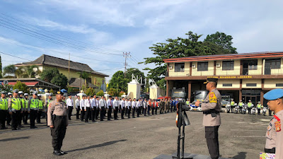 Kapolres Lahat Pimpin Apel Gelar Pasukan Ops Lilin Musi 2022 