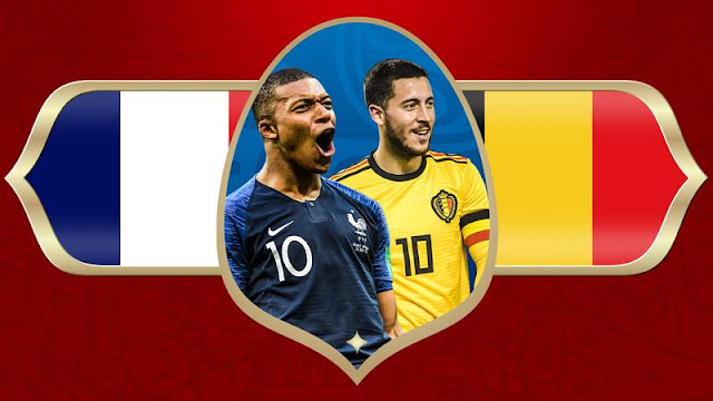 FIFA Fotbolls-VM 2018 - Semifinal: Frankrike - Belgien