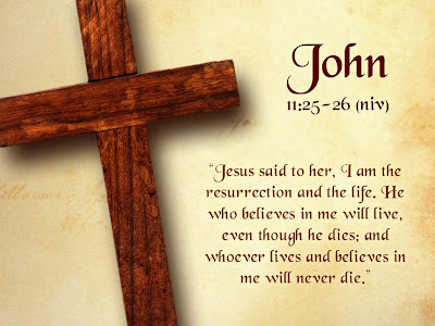 John 11 25 26 Bible Quote Jesus Christ Cross Wallpapers For Christian
