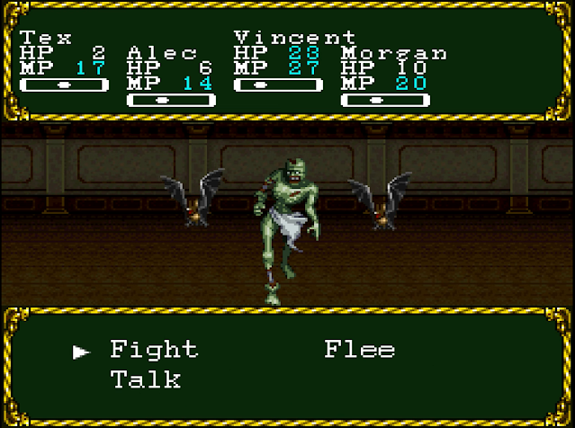 Laplace No Ma Laplace's Demon SNES zombie battle screenshot