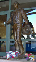 Ronald Reagan statue Reagan library cowboy