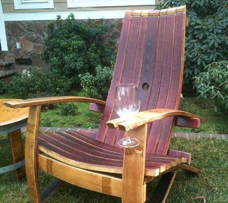 wine barrel patio furniture