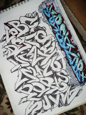 Graffiti Alphabet and Letters A-Z Wildstyle Black Book