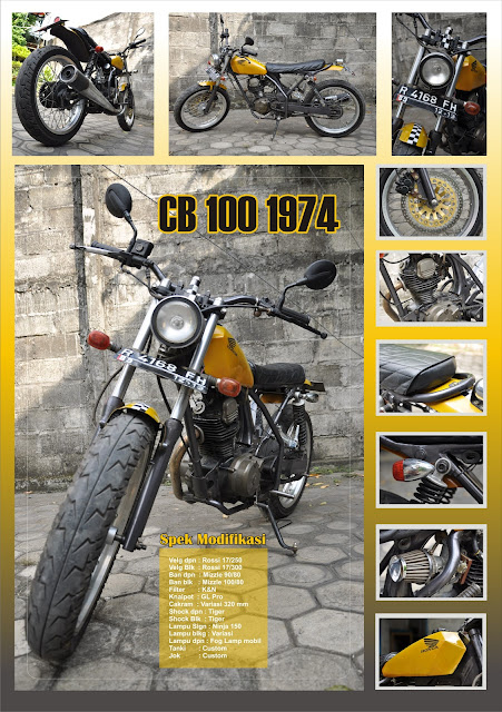 Modifikasi Motor Honda CB100 Unik