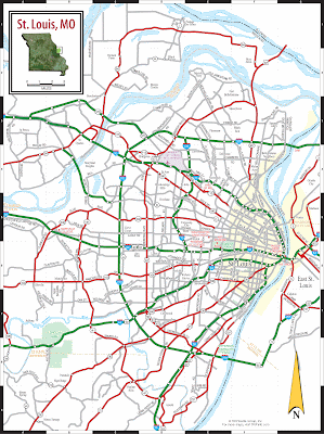 City map of St Louis