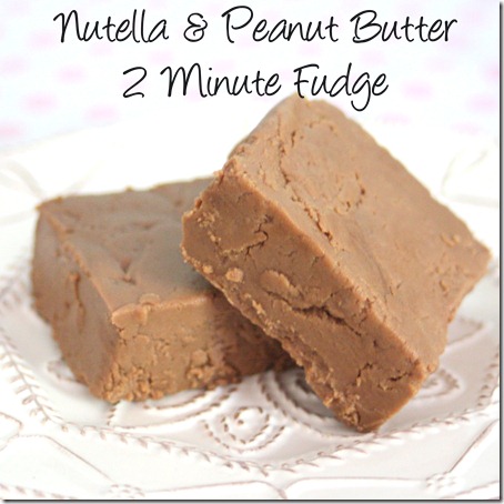 Nutella and Peanut Butter 2 Minute Fudge