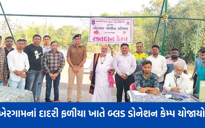 Khergam (blood donation camp): ખેરગામનાં દાદરી ફળીયા ખાતે બ્લડ ડોનેશન કેમ્પ યોજાયો.