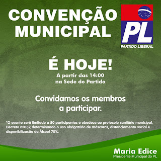 Convenção de Edice será hoje