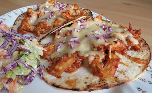 BBQ Flat Chicken Tacos for Two