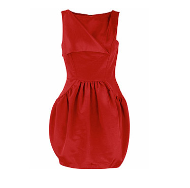 folded red dress