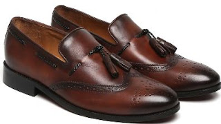 BROWN LEATHER FORMAL SHOES BY BRUNE