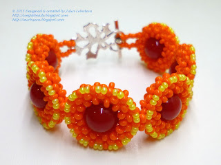 ‘Autumn colors’ beaded bracelet