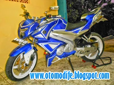 Modifikasi vixion blue street transformers 