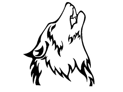 clipart of wolf howling