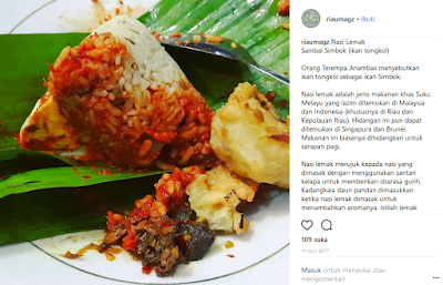 Makanan Melayu Pekanbaru Riau Nasi lemak, nasi kunyit dan nasi dagang