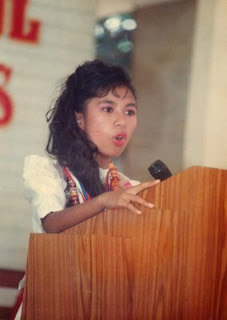 Mariposa giving her Valedictory address.