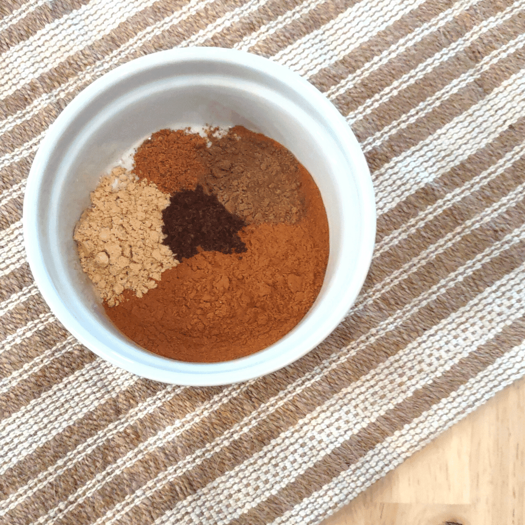 A mix of seasonal spices for baking