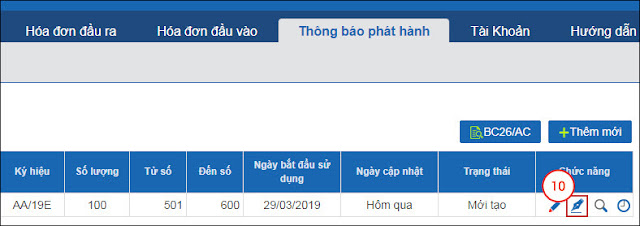 Hướng dẫn thêm mới dải số hóa đơn vừa được duyệt phát hành trong eHoadon-Bkav