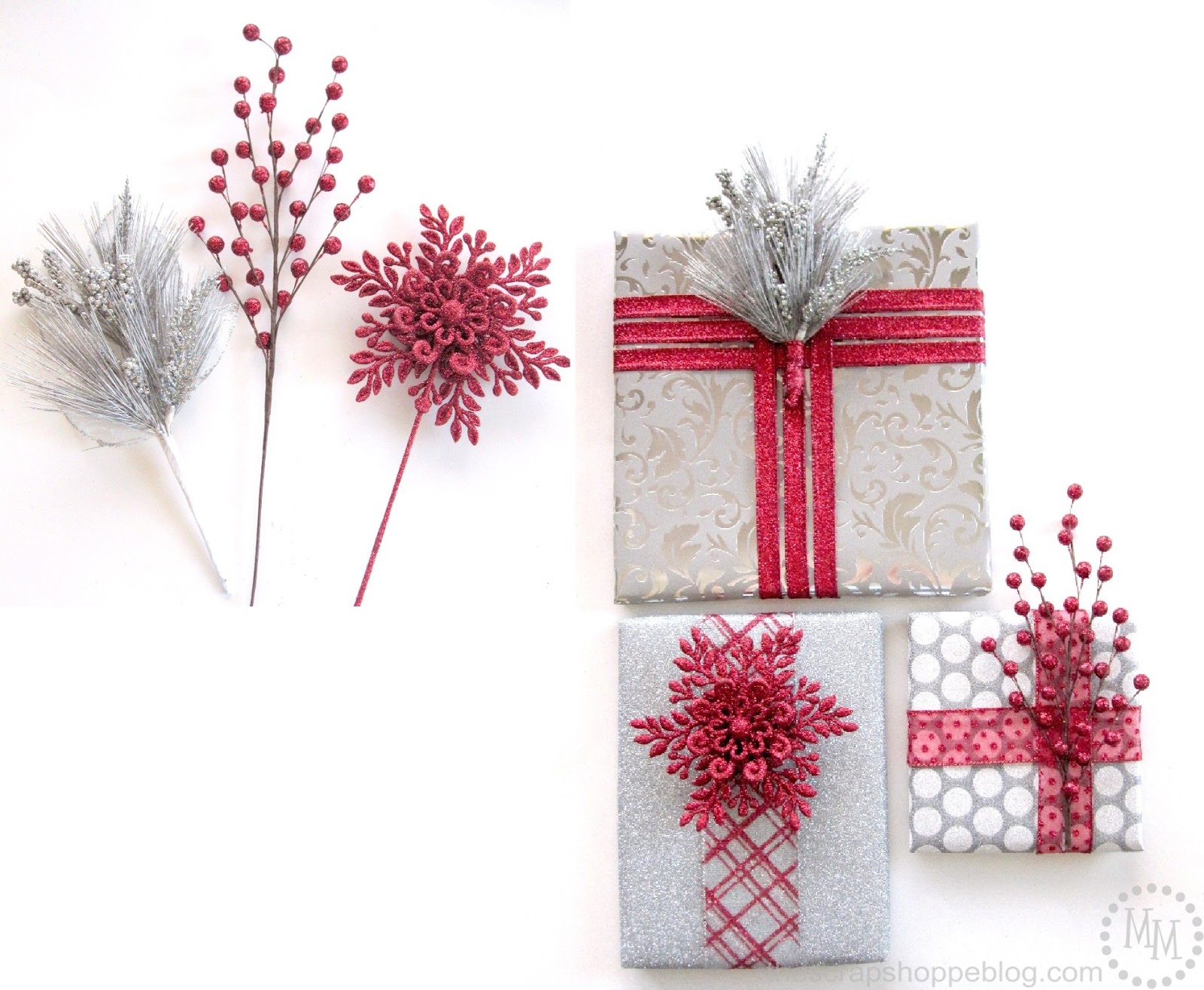 Faux Wrapped Presents Decorations 