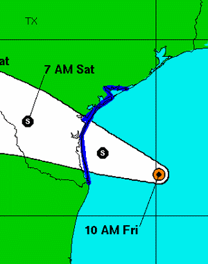 Tropischer Sturm DON kommt vor Texas an, 2011, aktuell, Atlantik, Don, Golf von Mexiko, Hurrikansaison 2011, Mexiko, Nuevo León, Tamaulipas, Texas, Touristen, Veracruz, Vorhersage Forecast Prognose, 