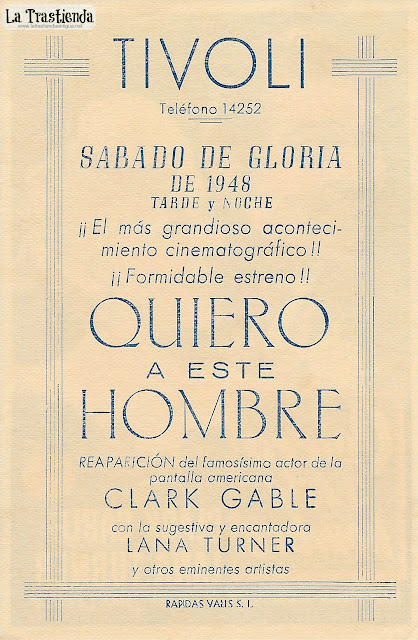 Quiero a este Hombre - Programa de Cine - Clark Gable - Lana Turner