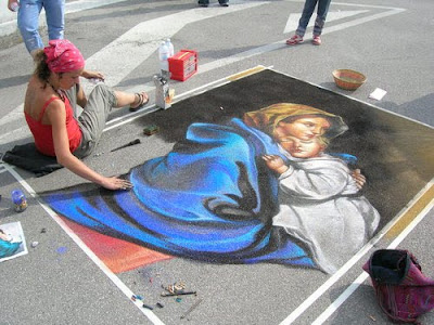 Madonnari art by Stefano Italy