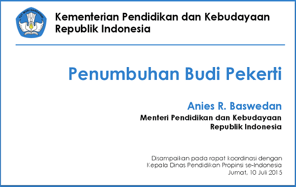 Penumbuhan Budi Pekerti