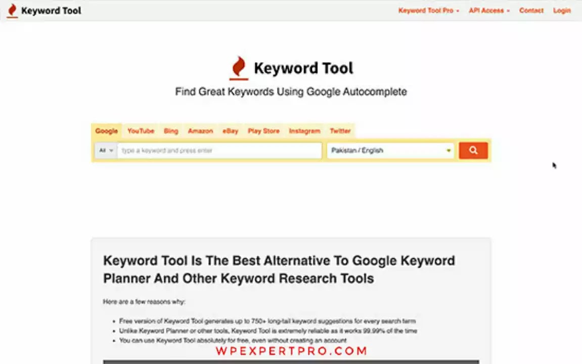 10. KeywordTool.io