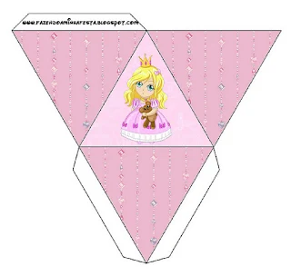 Blondie Princess, Free Printable Pyramid Box.