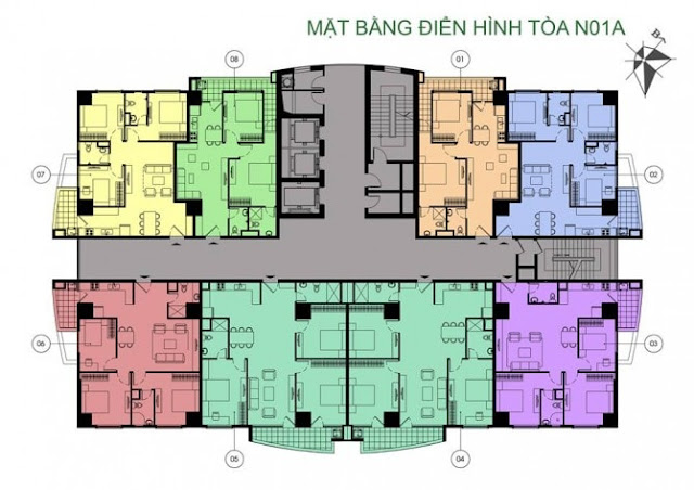 Mặt bằng toàn NO-01A K35 Tân Mai