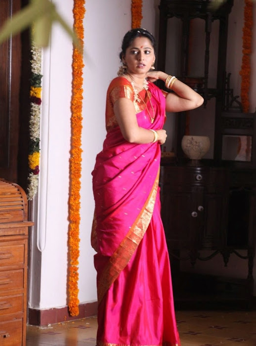 anushka shetty in first night scene saree hot photoshoot