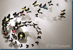 Borboletas-Artesanato-decoração-com-discos-de-vinil