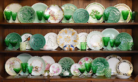 St Patricks Day china cabinet hutch