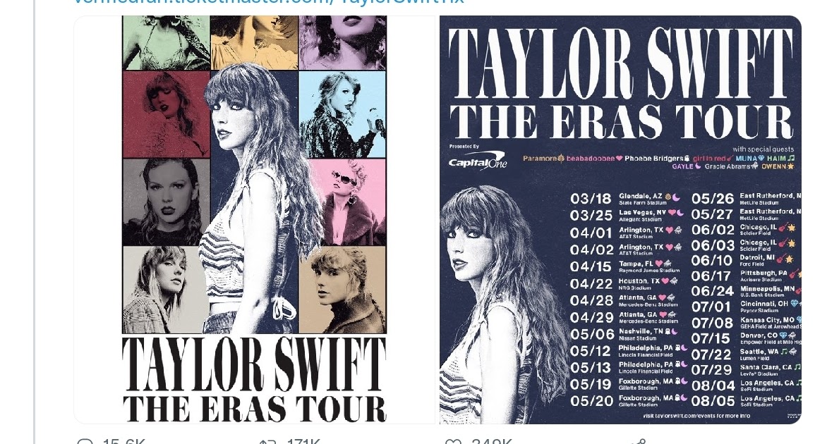 Taylor Swift Eras Tour Tickets Price 2023, VIP Packages, Platinum, List