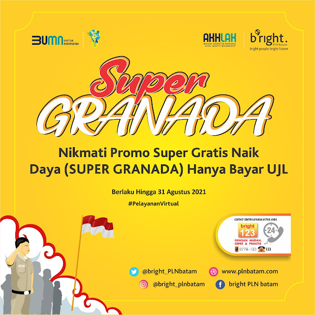 Menyambut HUT Kemerdekaan RI Ke 76, Brigth PLN Batam Gelar Program Promosi SUPER GRANADA