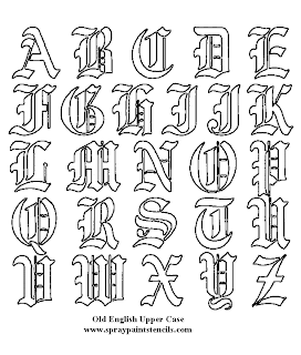 tattoo old english fonts letters