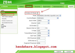 Cara Menonaktifkan WIFI di Modem Zte 660 indihome Speedy