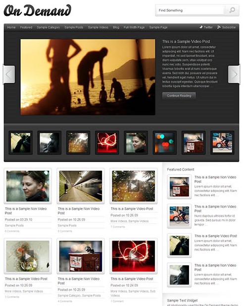 On Demand Video Wordpress Theme from Press75