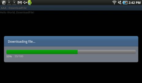 Android Download File With Progress Bar