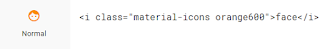 adding color on material design icons in blogger