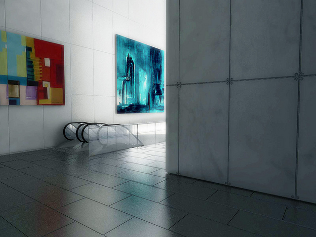 Lobby rendering of One World Trade Center by Skidmore, Owings & Merrill LLP (SOM) 