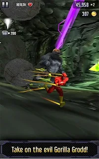 Screenshots of the Batman & the Flash Hero run for Android tablet, phone.