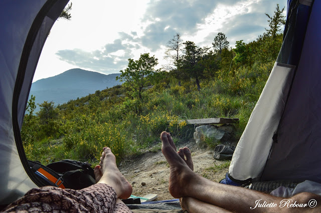 Camping semi-sauvage dans le Verdon