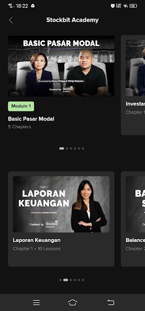 Stockbit adalah aplikasi saham terbaik untuk investor pemula kerena punya fitur Akademi gratis.