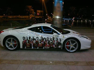 Ferrari 458 Italia fc barcelona logo dubai