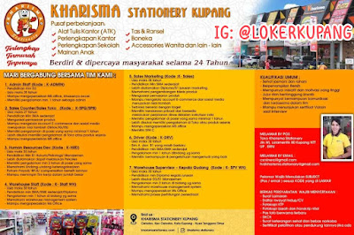 Lowongan Kerja Kharisma Stationery Kupang