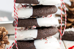 DARK CHOCOLATE CANDY CANE COOKIES