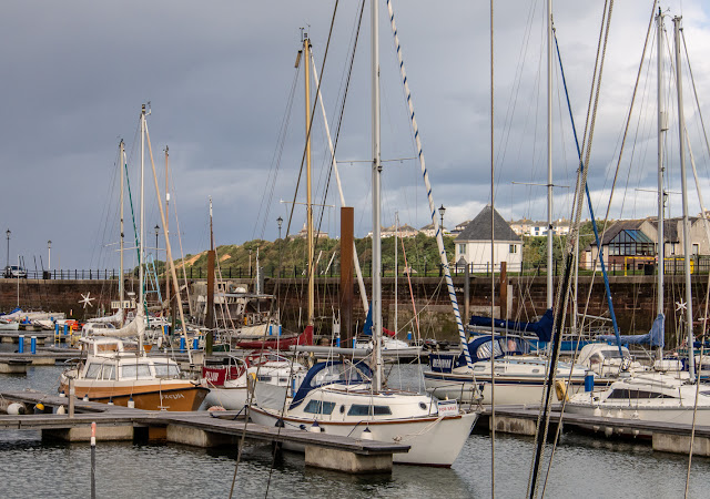 Photo of clouds and sunny intervals at Maryport Marina today (Friday)