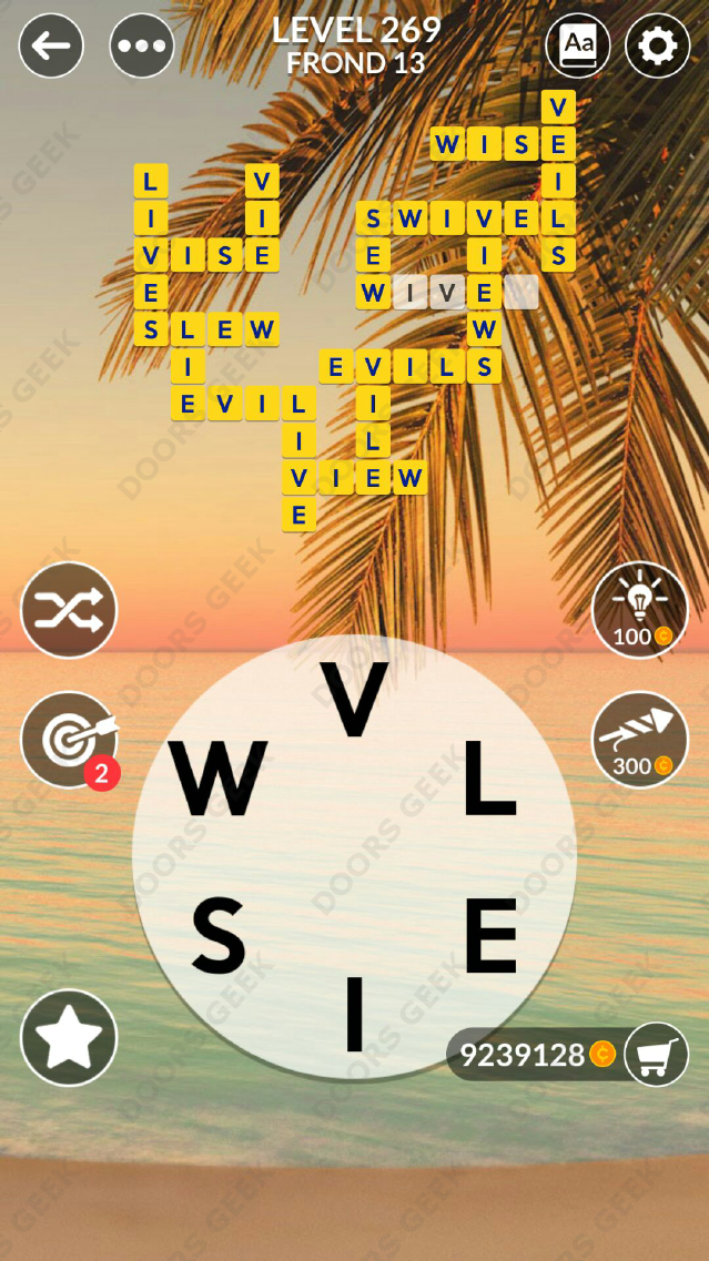 Wordscapes Level 269 Answers Doors Geek